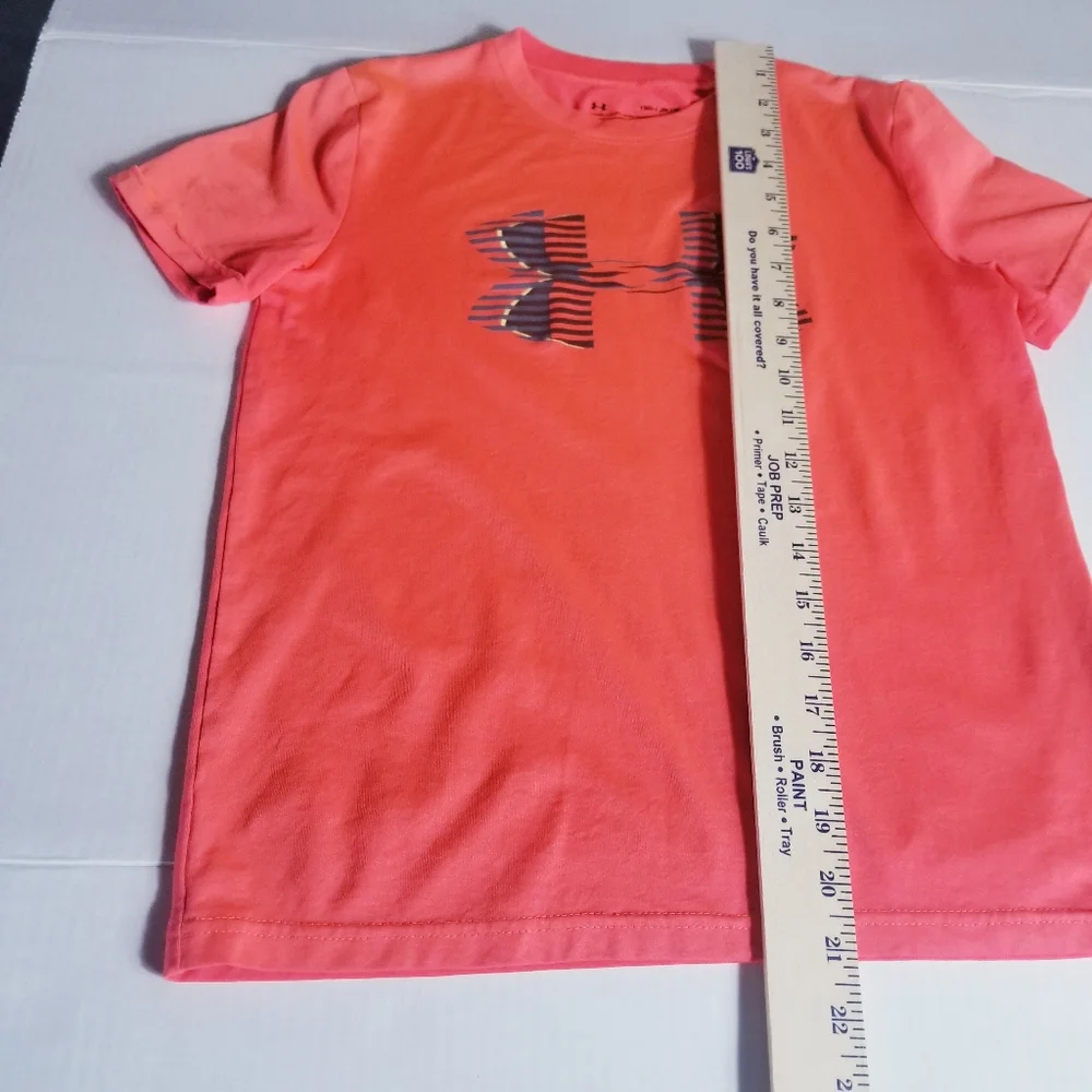 UNDER ARMOUR YOUTH MEDIUM LOOSE HEAT GEAR ORANGE SHIRT